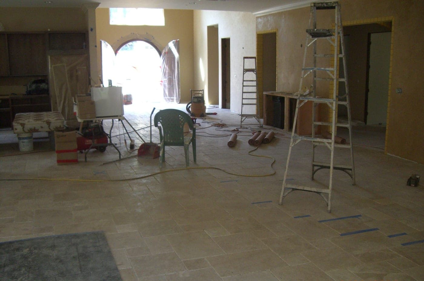 Drywall installed and interior spaces taking shape inside a new home in Woodland Hills