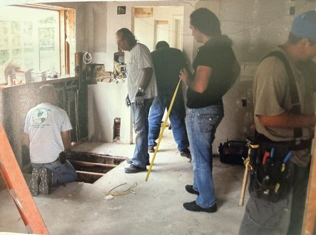 Alon Damari with the Accelerate Construction crew on an active kitchen jobsite